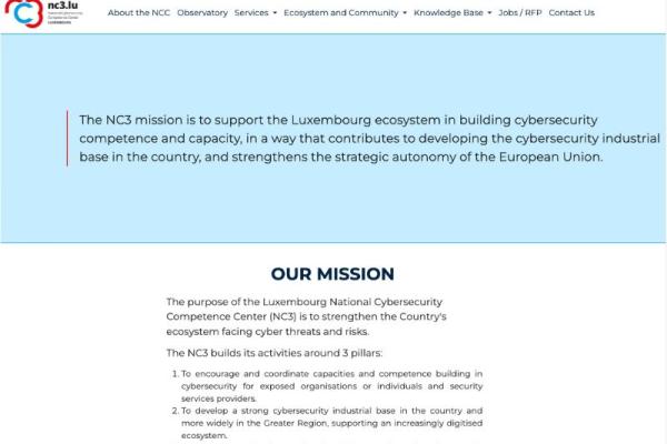 NCC - Luxembourg - Website