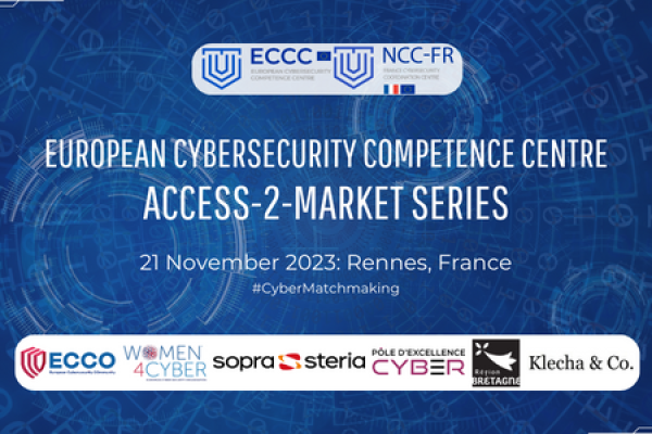 A visual for the ECCC Access-2-Market Matchmaking Event in Rennes on 21 November 2023.